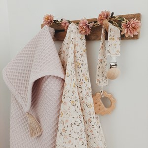 Ręcznik z kapturkiem - pudrowy róż